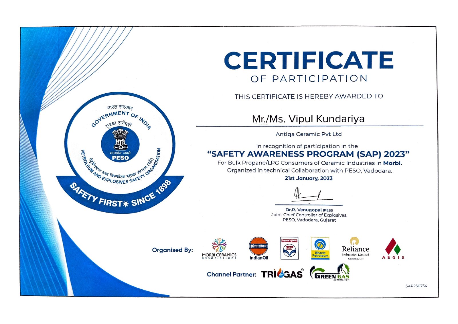 SAFETY AWARENESS PROGRAM